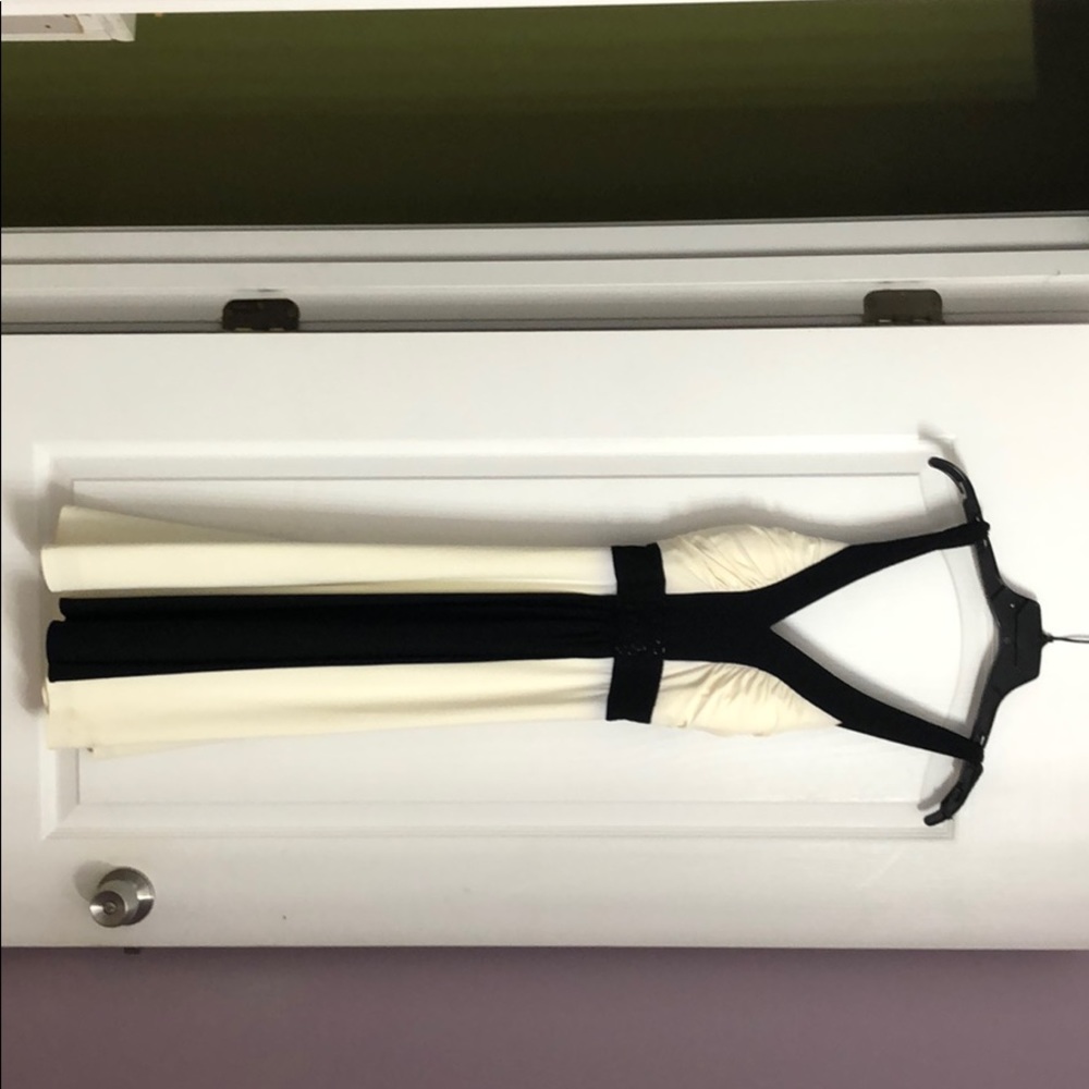 black and white dress